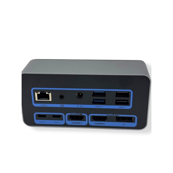 TobenONE USB-C Docking Stand Station For Macbook Pro Air Dual 4k 60Hz 2.5Gbps - Picture 2 of 10